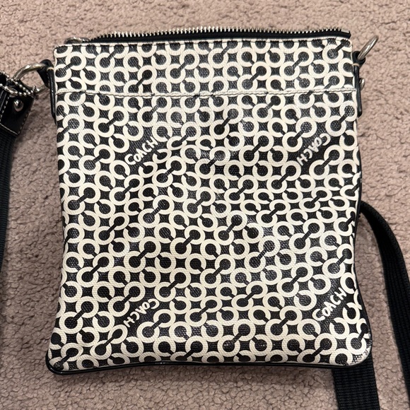 Coach Black and Cream Patterned Crossbody Bag - Picture 3 of 3